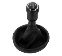 TYDHGSE 1 Pièce Compatible avec V/W TR*an/SP&orter Mu*l/ti&Van Ca*ra/ve&lle T5 2003-2010 Voiture 6 Vitesses Pommeau De Levier De Vitesses Housse en Cuir(Black 5 Speed)