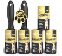 Tydi Rouleau Poils Animaux Réutilisable - 500 Feuilles, Brosse Adhesive Poils Animaux avec 2 Poignées + Rouleaux Adhesifs Recharge pour Vêtements, Canapés, Lint Roller