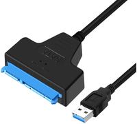 TYE-Cable SATA vers USB, Adaptateur USB 3.0 vers SATA pour Disque Dur et SSD 2,5, SSD/HDD Convertisseur, Compatible avec Les Systèmes d'exploitation Windows, Mac et Linux