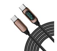 Tye-Câble Usb C 100 W Usb C Vers Usb C - Câble De Charge Rapide Avec Écran Led - Câble De Type C Vers Type C - 480 Mbps - Câble C Vers C En Nylon Tressé Pour Moto G04 G24 G Power Eage 50 Razr 40