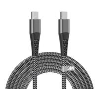 TYE-Câble USB C vers USB C 3M, Câble USB C Charge Rapide 100W PD 5A Nylon Cable USB Type C Cordon USB C vers USB C Cable para iPhone 16 15 Pro Max,Samsung Galaxy S24 Ultra/S24+/S24/S23/S22/S21/S20