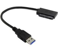 TYE-Cablecc Câble adaptateur USB 3.0 vers micro SATA 7+9 16 broches 1,8" coudé à 90 degrés pour disque dur SSD 10 cm
