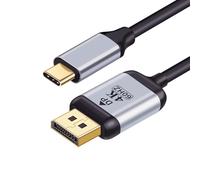 TYE-Chenyang Adaptateur USB C vers Displayport 4K pour moniteur d'ordinateur portable DP Displayport vers câble USB C, USB 3.1 Type-C source vers Displayport, 1,8 m