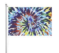 Tye Dye trippant,Drapeau de jardin, bannière décorative, drapeau double face, 2 x 3 pieds, pour extérieur et intérieur