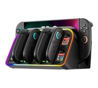 TYE-Station de Charge pour Nintendo Switch 2, Chargeur 4 en 1 pour Switch 2 Joy-Con avec Indicateur LED & Éclairage RGB, Charge Rapide, Support Mural pour Joy-Con Switch 2