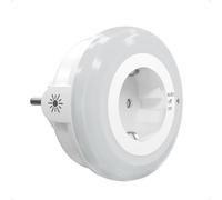 Tye-Tessan Veilleuse Prise Electrique Avec Capteur Crépusculaire, Multiprise Murale Avec Interrupteur, 4 Luminosité Réglable, Blanc Chaud 2700k, Veilleuse Enfant Pour Chambre, Cuisine, Couloir