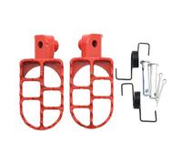 TYEHAF Reposes-Pieds Moto Compatible avec Yamaha pour PW50 pour PW80 pour TW200 Repose Pieds Universels Antidérapants pour Motos Et Dirt Bikes(Red)