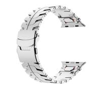 TYEMLM Bracelet de montre en acier inoxydable Découvrez le bracelet en métal pour Apple Watch Band S10 46 mm S10 42 mm Ultra 49 mm 45 mm 44 mm(Silver Safety buckle,49mm)