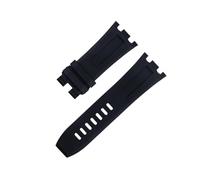 TYEMLM Bracelet de montre en caoutchouc FKM souple, pour Audemars et Piguet 15710/15703, libération non rapide, 28mm, fluor naturel, accessoires(Black)
