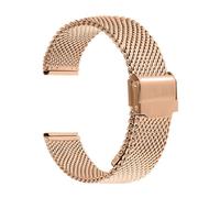 TYEMLM Bracelet de montre en maille de 1.0mm, pour Bracelet universel milanais en acier inoxydable de 18/20/22/24mm, ceinture de poignet(Rose Gold,18mm)