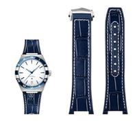 TYEMLM Bracelet en cuir véritable et silicone pour montre Omega Constellation Series Perfect Observatory 131.13 Manhattan, 25mm-14mm, Acétate, Pas de pierre précieuse