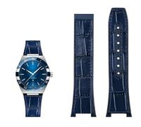 TYEMLM Bracelet en cuir véritable et silicone pour montre Omega Constellation Series Perfect Observatory 131.13 Manhattan, 25mm-14mm, Acétate, Pas de pierre précieuse