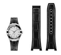 TYEMLM Bracelet en cuir véritable et silicone pour montre Omega Constellation Series Perfect Observatory 131.13 Manhattan, 25mm-14mm, Acétate, Pas de pierre précieuse
