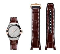 TYEMLM Bracelet en cuir véritable et silicone pour montre Omega Constellation Series Perfect Observatory 131.13 Manhattan, 25mm-14mm, Acétate, Pas de pierre précieuse