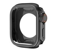 TYEMLM Étui à pare-chocs en métal pour Apple Watch Series 10 46mm Protector Frame Cover pour Iwatch 10 46mm Changement en cas de montre en alliage Ultra 2 49 mm(Black)