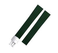TYEMLM Pour Bracelet Patek pour Philippe Aquanaut 5067A-001 Bracelet de ceinture 19mm Bracelet de montre en caoutchouc fluoré souple FKM(Green 2)