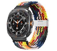 TYEMLM Pour Galaxy Watch Ultra 47mm bracelets de montre en Nylon élastique tressé Bracelet à boucle Solo(Seven Color)