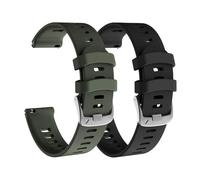 TYEMLM Pour Garmin Forerunner 245 Band Forerunner 55 Band, bracelet de remplacement 20 mm pour Galaxy Watch 5/5 Pro Galaxy Watch 4 Vivoactive 3 Vivoactive 5 Band(Black and army green)