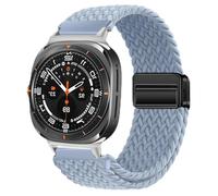 TYEMLM Pour Samsung Galaxy montre Ultra Bracelet 47mm accessoires magnétique Nylon tressé Bracelet de sport Correa Galaxy montre 7 Ultra bande(Cyan)