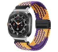 TYEMLM Pour Samsung Galaxy montre Ultra Bracelet 47mm accessoires magnétique Nylon tressé Bracelet de sport Correa Galaxy montre 7 Ultra bande(Z-PuG)
