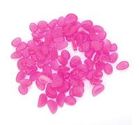 Tyenaza 100pcs Cailloux Pierre Lumineuse, Aquarium de pêche Aquarium décor Fluorescent Jardin Jardin en intérieur Aquarium Décoration Paysage pour Le Jardin de pelouse Jardin (Violet)