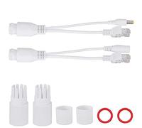 Tyenaza 12 V Power Over Ethernet Adaptateur POE Passif Câble répartiteur Injecteur pour la Surveillance de la sécurité des périphériques réseau Noir (White)