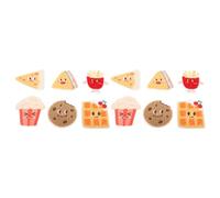 Tyenaza 12pcs Food Iron sur patchs pour vêtements DIY Belle couture à la mode sur Applique brodée