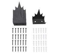 Tyenaza 12pcs Security Fence Spikes, Iron Anti Intrusion Two Layers of Anti Rust Coating Anti Thief Fence Spikes for Home