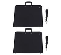 Tyenaza 2 pièces Sac de Rangement de Fournitures d'art, Sac d'art étanche Grande capacité poignée résistante Sac de Planche à Croquis pour Le Stockage de Fournitures d'art Noir