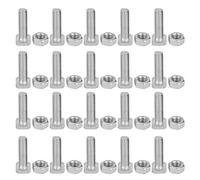 Tyenaza 20 Set 22mm M6x22 Bolts and M6 Nut Aluminium Nuts Bolts Set Tool Accessory for Greenhouse