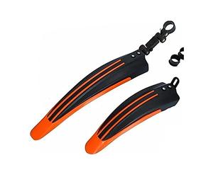 Tyenaza 2pcs Bike Mudguard Set, vélo Avant et arrière protège-Boue Orange PP de VTT des gardes de Boue de vélo pour Le vélo