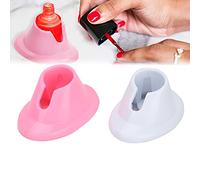 Tyenaza 2PCS Porte-Bouteille de Vernis à Ongles en Caoutchouc Souple, Support de Vernis à Ongles Anti-Chant pour Le Salon d'art (9 x 5,5 x 4cm)