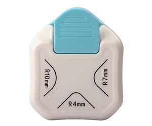 Tyenaza 3 dans 1 Corner Rounder Punch, R4 R7 R7 R10 Puncheur de coupe en papier d'économie de main-d'œuvre, pour les familles des écoles (5,9x7,3x3,4 cm)