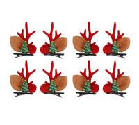 Tyenaza 4 Paires de Pinces à Cheveux de Noël, Mode Mignon Doux Décoratif Bois de Renne Épingles à Cheveux Accessoires Épingles à Cheveux de Noël pour Noël Fête d'Halloween