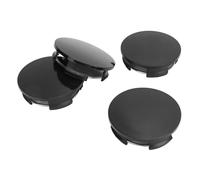 Tyenaza 4 Pcs Wheel Center Caps, Plastique Universel en Fibre de Carbone Style Center Hub Cap Couverture avec Pinces métalliques 57mm Diamètre extérieur de la Roue Caps