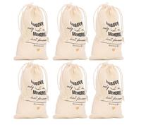 Tyenaza 6 pièces pochettes d'enterrement de vie de jeune fille, sacs cadeaux avec cordon de serrage en lin pour cadeaux de fête de célibataire pochettes de douche nuptiale pour (HANGOVERS MEMORIES)