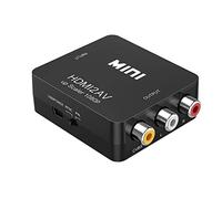 Tyenaza AV to HD Converter, Mini AV to HD Multimedia Interface Converter Micro HD to AV Adapter HD Video Converter Box Plug and Play