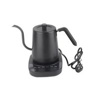 Tyenaza Bouilloire électrique à col de Cygne, Bouilloire à café à thé en Acier Inoxydable, théière isolante à contrôle Automatique de la température, pour Bureau à Domicile Noir