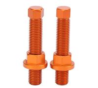 Tyenaza Boulons de Standard de chaîne 2PCS 50304040100 Ajustement Accessoire de Remplacement pour SX SXF EXCF SXS Aluminium en Alliage de chaîne de chaîne de Boulon Adjustable Boulon (B (Orange))