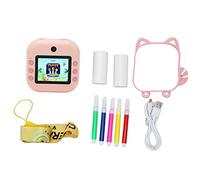 Tyenaza caméra d'impression instantanée 2.4 pouces écran IPS 48MP 1080P vidéo 8x Zoom numérique impression thermique appareil photo numérique pour enfants (Rose)
