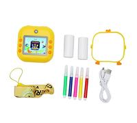 Tyenaza caméra d'impression instantanée 2.4 pouces écran IPS 48MP 1080P vidéo 8x Zoom numérique impression thermique appareil photo numérique pour enfants (Jaune)