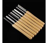 Tyenaza Ciseau de Sculpture sur Bois Outils de Tournage Gouge à Bois séparation 8 pièces/Ensemble