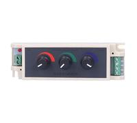 Tyenaza Contrôleur LED à intensité variable, variateur à bouton RGB DC12-24 V, réglage intelligent de la luminosité de la lumière LED, contrôleur à 3 canaux pour bande lumineuse à