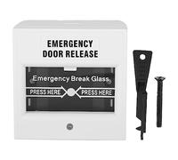 Tyenaza Déverrouillage de Porte de Secours Alarme Incendie Bouton d'alarme de bris de Verre de sécurité Bouton d'alarme d'urgence Blanc
