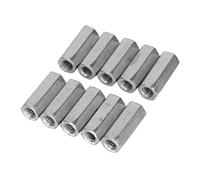 Tyenaza Écrou supérieur Long, écrou Hexagonal Hexagonal, 10 pièces M6 hexagonale M6 écrou de Coffre Long entretoise de Filetage de Verrouillage Hexagonal(M6*25)