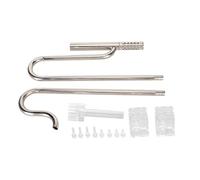 Tyenaza Ensemble De Tuyaux D'entrée Et De Sortie, Tuyau De Nénuphar Réglable en Acier Inoxydable 304 avec écumeur De Surface pour Filtre D'aquarium(12mm)