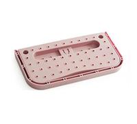 Tyenaza Étagère à Chaussures 4 Couleurs, Organisateur d'étagère de Support de Rangement de Chaussures Mural en Plastique, pour Porte de Placard, 27,9 x 14,5 x 2 cm (Rose)