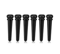 Tyenaza Guitar Bridge Pin - 6pcs Ebony Guitar Pins Incrusté Abalone Dot Acoustic Guitar Pièces de Rechange pour Acoustic Folk Guitar Guitars Accessoires