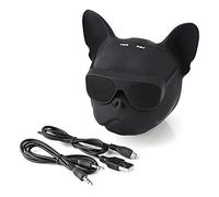 Tyenaza Haut-Parleur Bluetooth, Haut-Parleur stéréo, Haut-Parleur Bouledogue français sans Fil, Lecteur de Musique stéréo Portable en Forme de Chien Haut-Parleur sans Fil Bluetooth