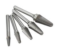 Tyenaza Jeu de fraises en carbure, embouts de limes rotatives à coupe unique, tige de 6 mm pour le travail des métaux, la sculpture sur bois, le nettoyage des surfaces